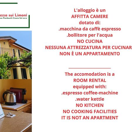 La Terrazza Sui Limoni - Suite Degli Ospiti - Mare, Escursioni A Piedi O Bike, Falesie Per Arrampicate Cisano sul Neva ภายนอก รูปภาพ